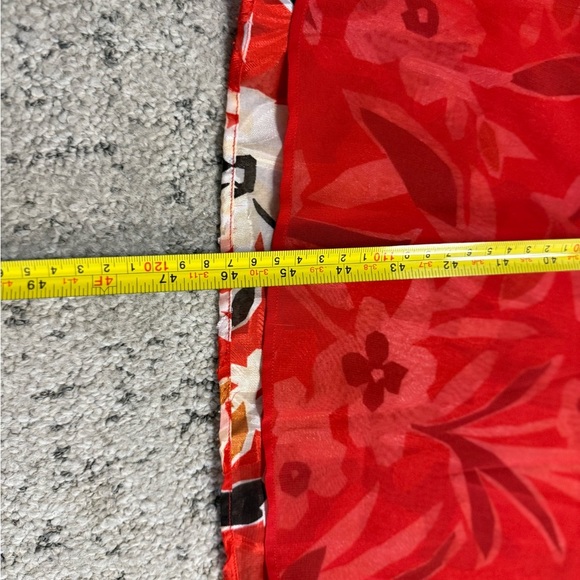 Massimo Dutti size 6 EUC button up sheer wrap Red and White Wrap Dress - Picture 10 of 16